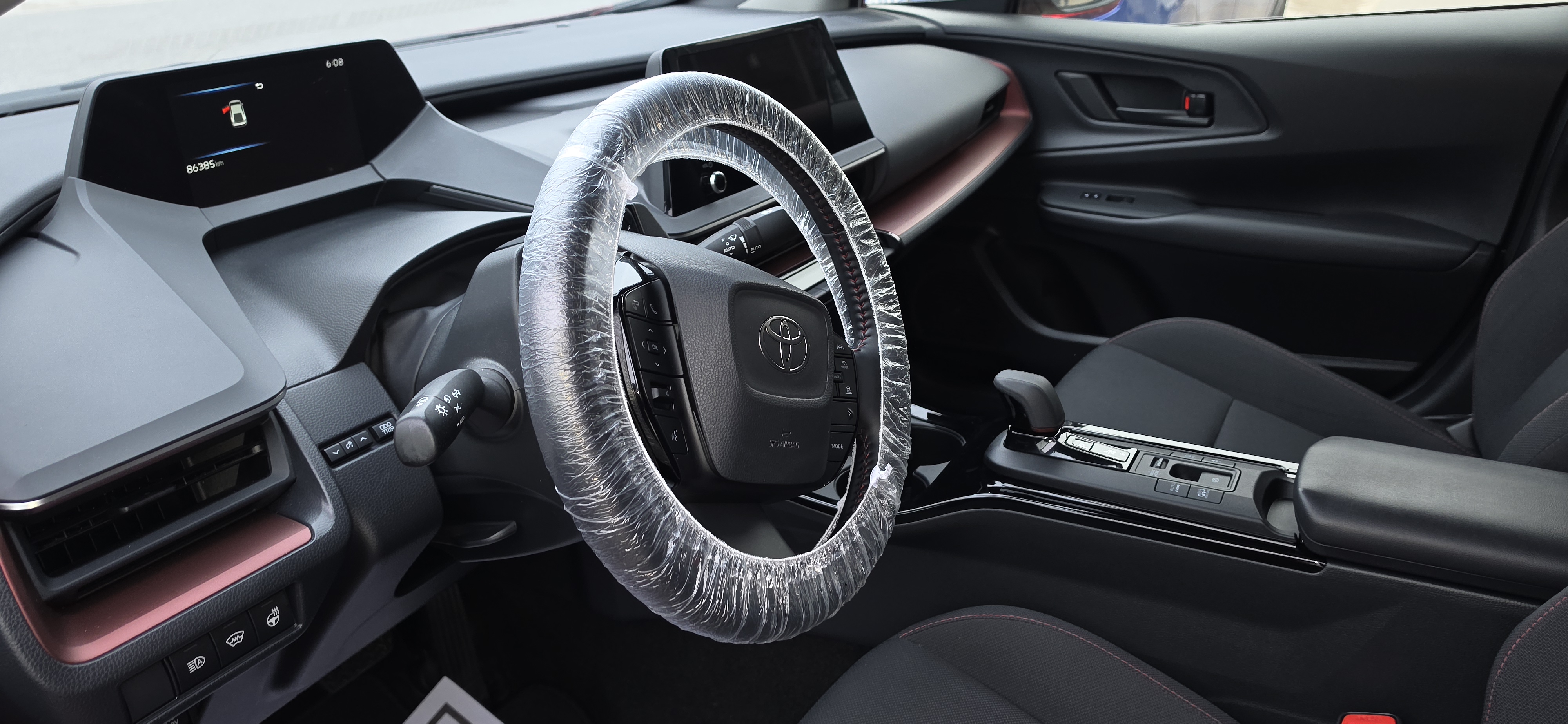 Car interior deep cleaning before after