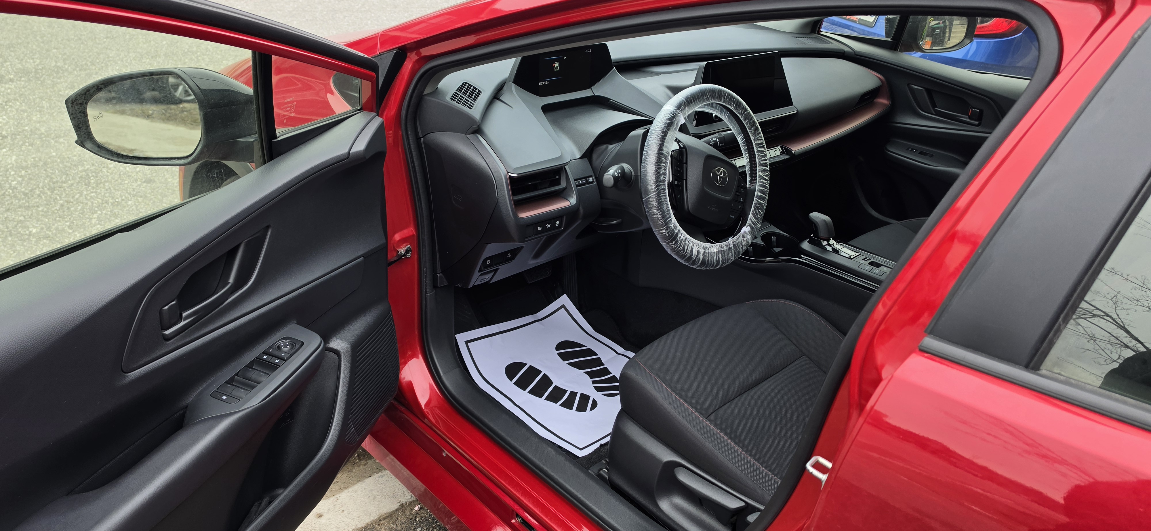 Car interior deep cleaning before after